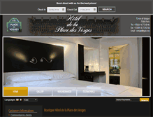 Tablet Screenshot of hotelplacedesvosges.com